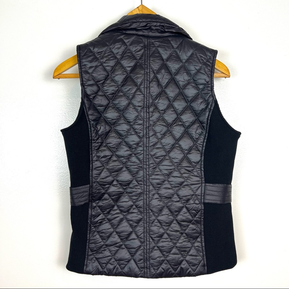 New Marc New York Andrew Mark Chic Jacket Vest Size Small Zip Up Black - Picture 5 of 16